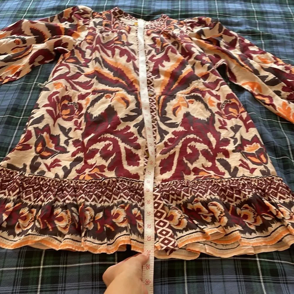 NWT FARM Rio Toucans Scarf Belted Mini Dress Women Size M - Picture 11 of 12